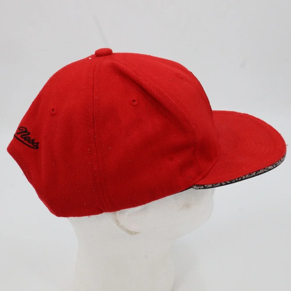 Mitchell & Ness Portland Trail Blazers Hat Mens‎ OSFM Red Snapback NBA Flat Brim